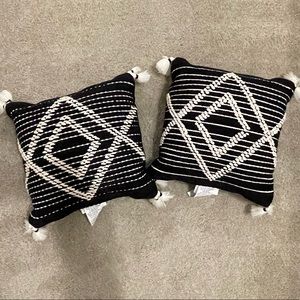 Black boho pillows